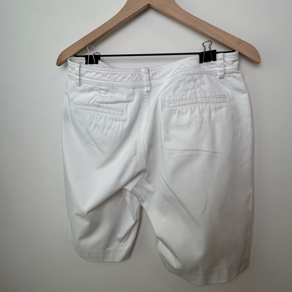Lauren Ralph Lauren White Bermuda Shorts Size 4 Cotton Blend - Picture 3 of 6